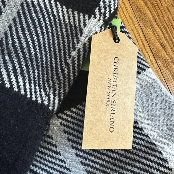 Christian Soriano long plaid hooded sweater jacket - Picture 3 of 3